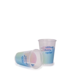 Tasse promotionnelle à café en plastique réutilisable 210ml