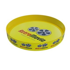 Plateau rond à bords relevés 34.5cm