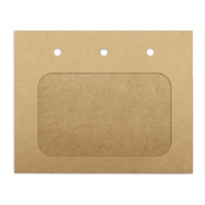 Porte-badge publicitaire kraft 11,5x9,2cm