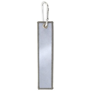 Porte-clés réfléchissant av publicitaire avec mousqueton