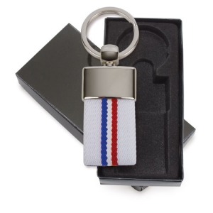 Porte-clés personnalisé ceinture drapeau