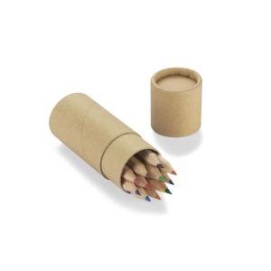 Crayons de couleurs en tube 12 pièces REDKO