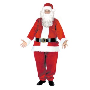 Perruque personnalisable et barbe blanche bouclées