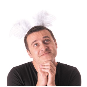 Serre-tête personnalisable ailes d'ange blanches