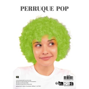Perruque publicitaire pop verte