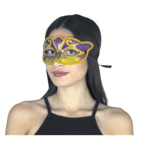 LOUP personnalisable VENITIEN VIOLET ET OR