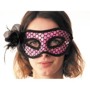 MASQUE CARNAVAL ROSE ET RESILLE