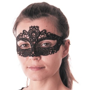 LOUP personnalisé TISSU DENTELLE NOIR