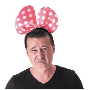 SERRE TETE promotionnel GROS NOEUD ROSE