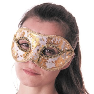 Masque personnalisable carnaval Venise blanc
