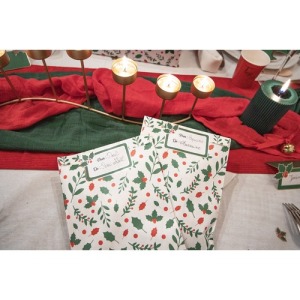 ETIQUETTES CADEAUX ADHESIVES HOUX DE NOEL X 12