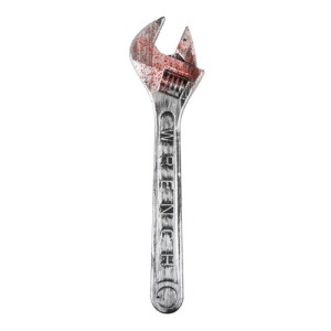 CLE A MOLETTE E avec logo ENSANGLANTEE 45CM