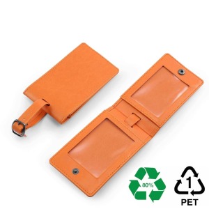 Etiquette à bagage / porte badge en rPET