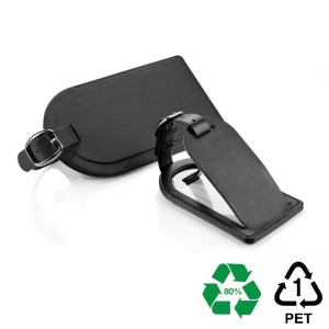 Grande étiquette à bagage a publicitaire avec volet en rPET