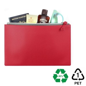 Pochette publicitaire zippée 281x180x6mm en rPET