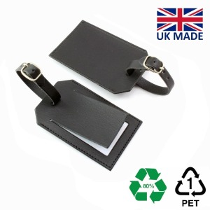 Etiquette à bagage avec volet en rPET