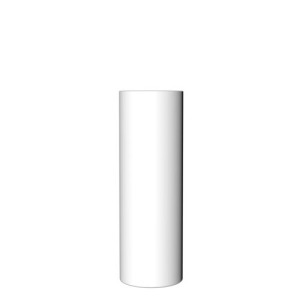 Verre tube Long Lime blanc opaque