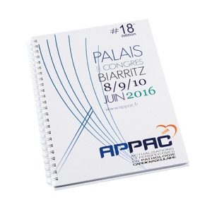 Cahier publicitaire couverture rigide Wire-O A5 80 feuilles