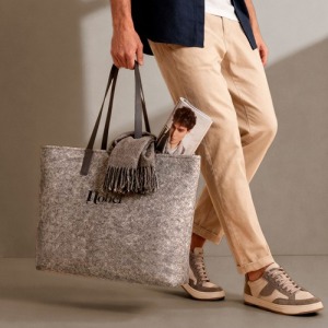 Sac feutre anses simili cuir