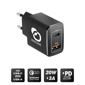 Chargeur Secteur personnalisé USB et USB-C Ultra-Rapide 20W