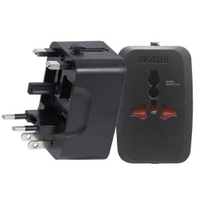 Adaptateur universel personnalisé de voyage - Noir