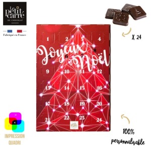 Calendrier de l'Avent basic 60g noir 71% bio