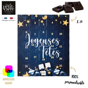 Calendrier de L'Avent Basic 125g Noir 71% Bio