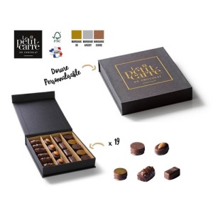 Coffret Délicieux personalisé 19 bonbons de chocolats