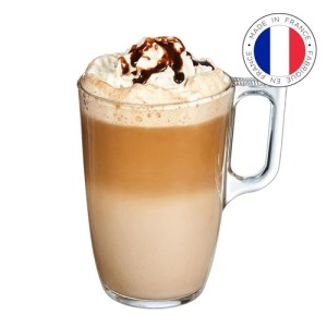 Grand mug en verre avec logo 40cl