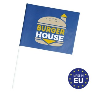 Grand drapeau avec logo en papier 40x30cm