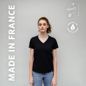 T-shirt personnalisable femme col V