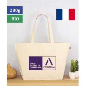 Cabas français en coton bio 280g