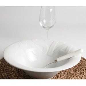 Assiette creuse personnalisable relief PASTA