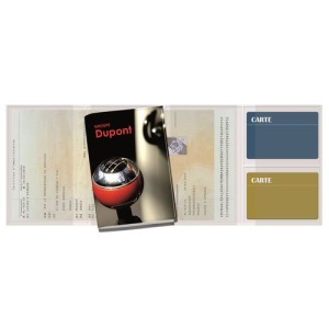 Porte-carte grise 4 volets