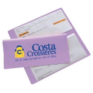 Pochette de voyage personnalisable 2 volets à la française / 2 cristals