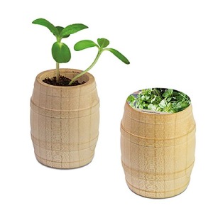 Mini-tonneau en bois publicitaire - Mélange d'herbes aromatiques