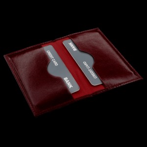 Porte cartes publicitaire en cuir anti-RFID