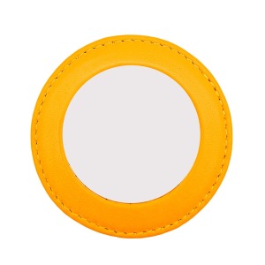 Miroir de poche publicitaire cuir Flantier