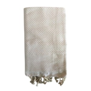 Fouta Nid d'Abeille personnalisée Unie