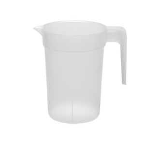 Pichet 1L réutilisable en polypropylène PP givré