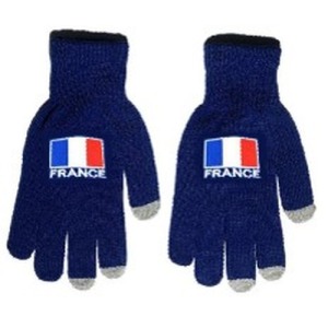 Paire de gants tactiles supporter FRANCE