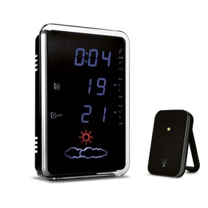 Horloge LED radiopilotée en plastique