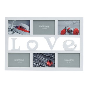 L'amour cadre photo personnalisé pour 6 photos de plastique