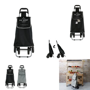 chariot personnalisable shopping 4 roues polyester, 2-fois assorti