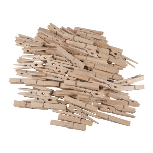 Pince à linge personnalisée bois, 72mm, 100 pièces