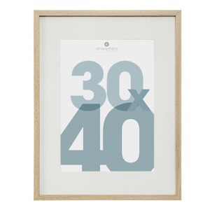 cadre photo personnalisable naturel manu 30x40 dis, beige