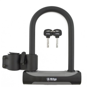 Antivol personnalisable en U pour vélo 180x245mm avec support