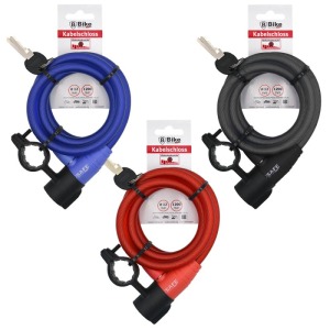 Antivol personnalisé spiralé pour vélo 12x1200mm avec support