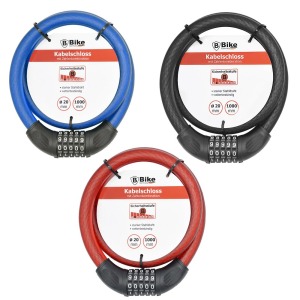 Câble antivol publicitaire pour vélo 20x1000mm avec cadenas