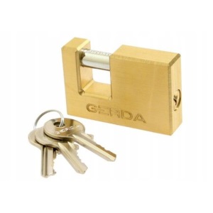 Cadenas avec logo en laiton avec bâton Gerda 65mm